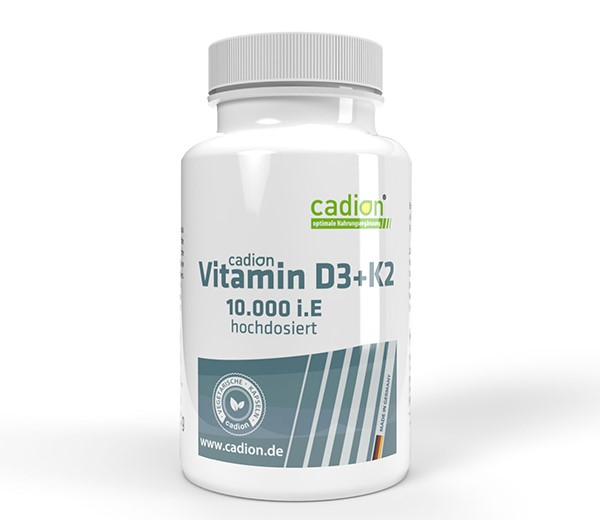 Vitamin D3 + K2  10.000 i.E. (Dose 90 Kapseln)